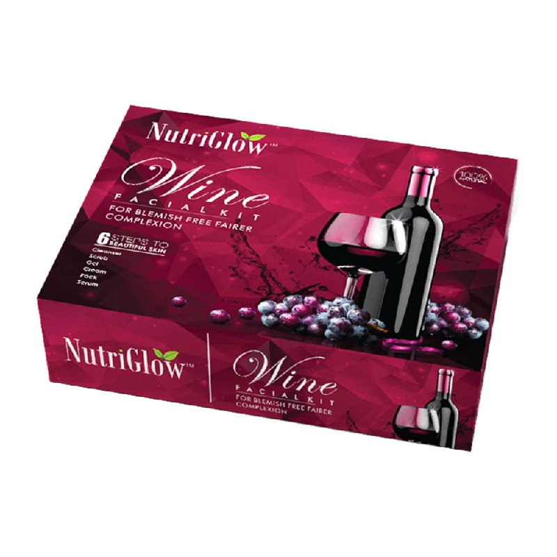 NutriGlow Wine Facial Kit For Blemish Free Fairer Complexion, 260 g-7.webp